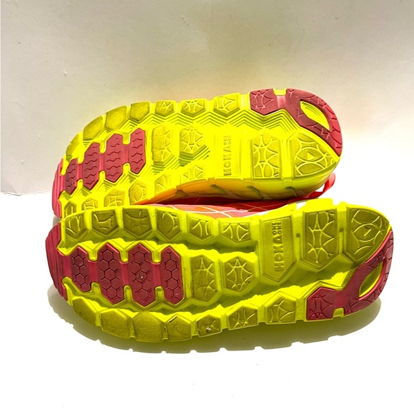 Hoka one conquest 2 bright neon coral orange running shoes sneakers women’s 9.5 - Picture 10 of 13